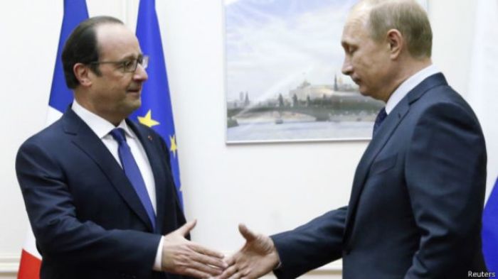 Путин Олланду: нам нужно скорейшее прекращение огня на Украине