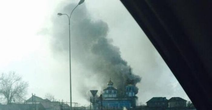 Потушен пожар в церкви в Алматы