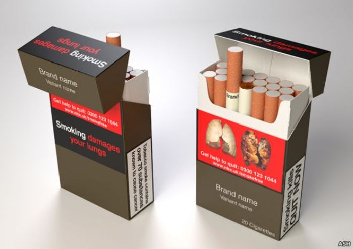 Сигареты в Британии будут продавать в одинаковых пачках