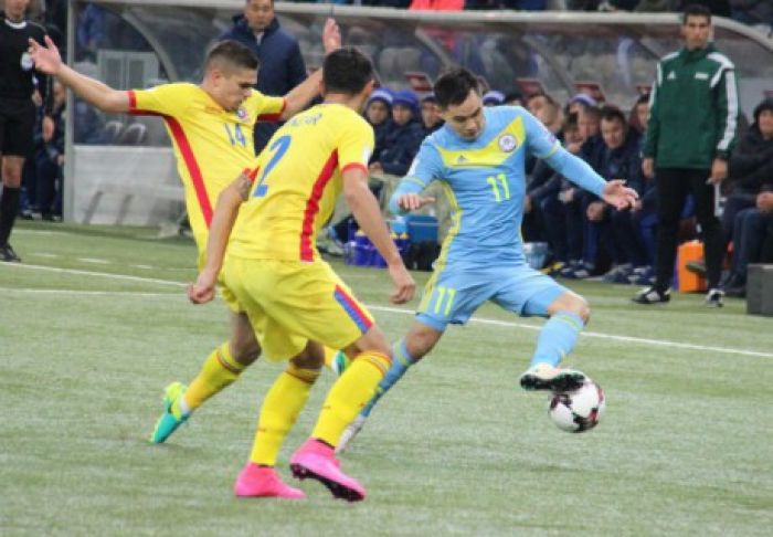 Сборная Казахстана сыграла вничью с Румынией и набрала второе очко в отборе на ЧМ-2018