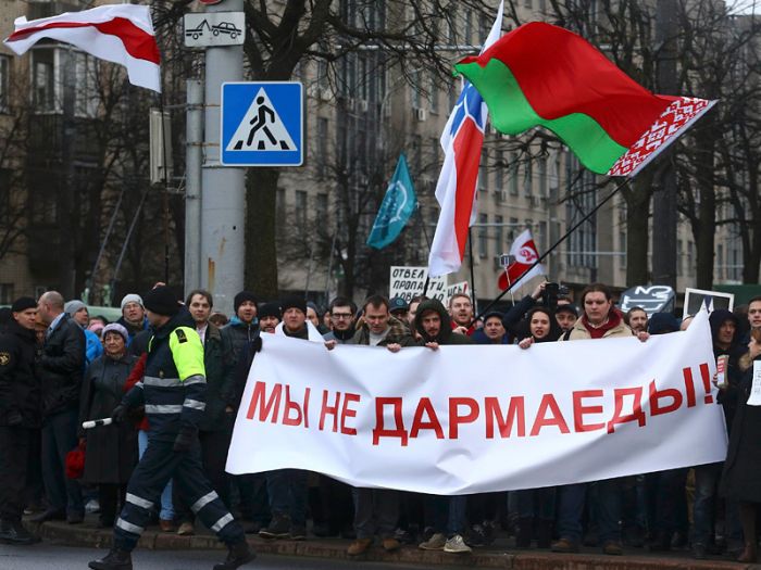 В Белоруссии после "Маршей нетунеядцев" задержали более 30 человек 