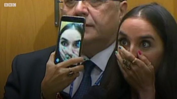Селфи на Генассамблее ООН: дочь Алиева фотографировалась во время речи отца 
