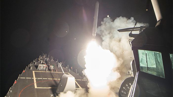 США, Великобритания и Франция начали обстрел Сирии 