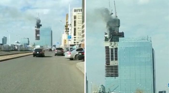 Дым на стройке "Абу-Даби Плаза": появилась предварительная информация 