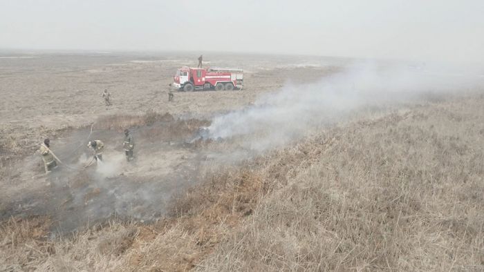 Пожар в резервате ещё не потушен