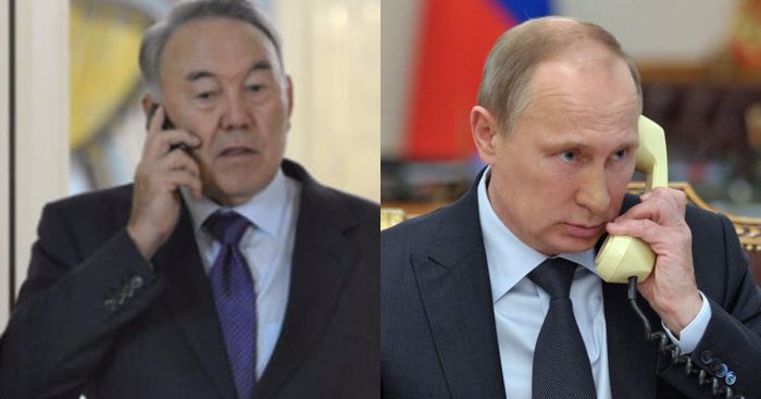 Назарбаев поговорил с Путиным по телефону 