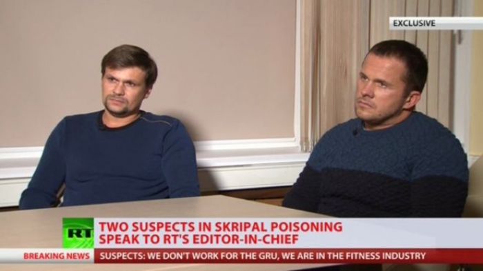 Петров и Боширов дали интервью RT