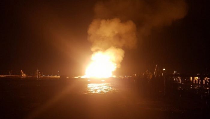 На месторождении "Каламкас" горит скважина