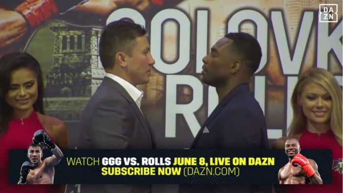 Головкин и Роллс провели дуэль взглядов