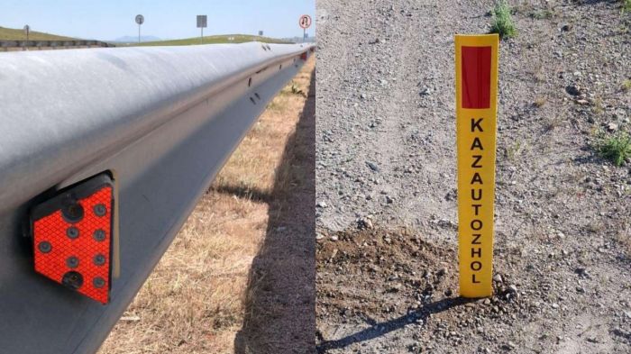 На дорогах Казахстана впервые устанавливают светосигнальные катафоты