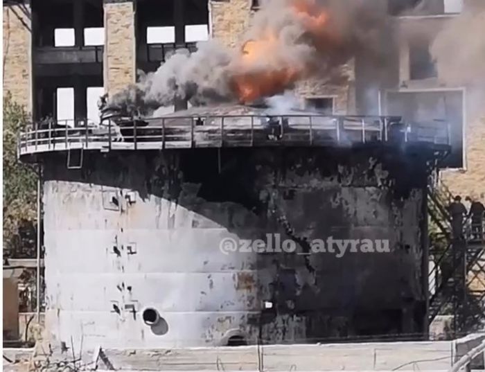 Пожар на бывшем химзаводе 