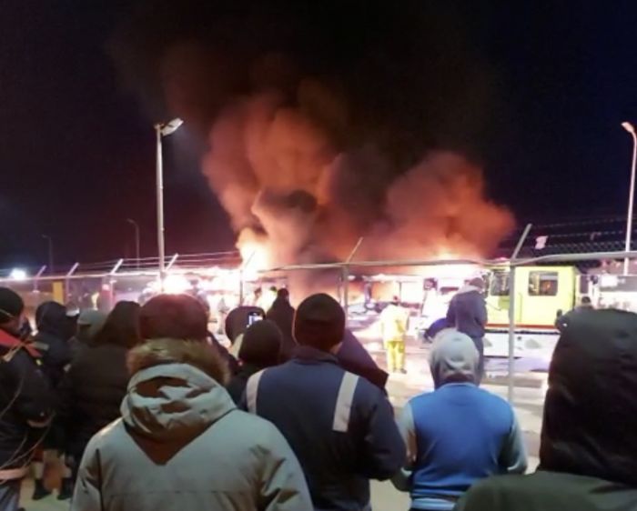 На Тенгизе сгорели пять автобусов 