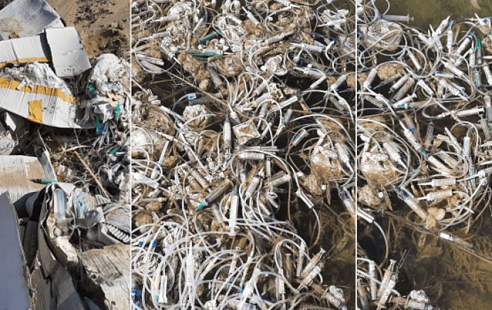 Стихийную свалку медицинских отходов нашли в Капшагае