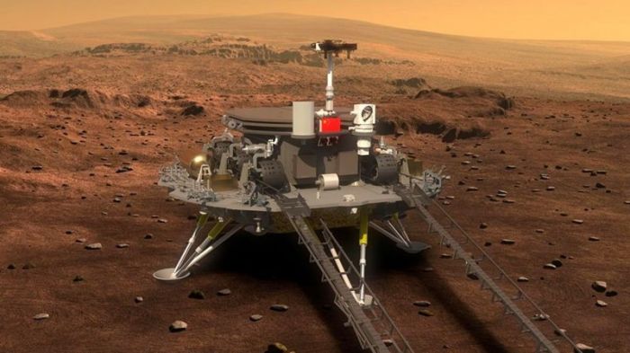 Китайский зонд "Вопросы к небу" совершил успешную посадку на Марсе 