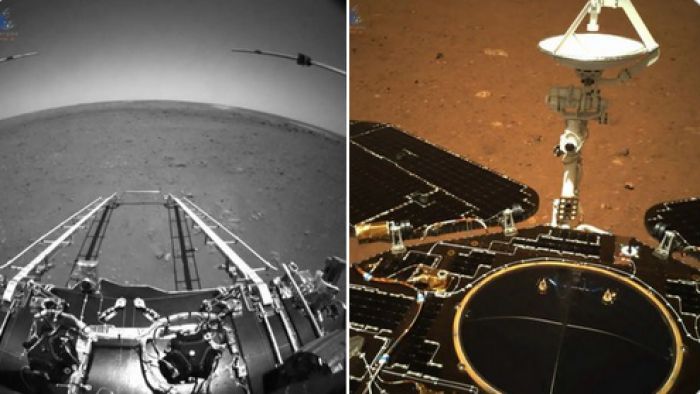 Китайский марсоход "Чжужун" прислал на Землю первые фото 