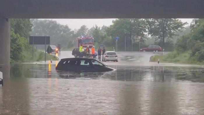 Проливные дожди вызвали наводнения на западе Германии