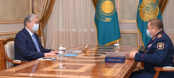 Президент Токаев принял главу МВД Тургумбаева​