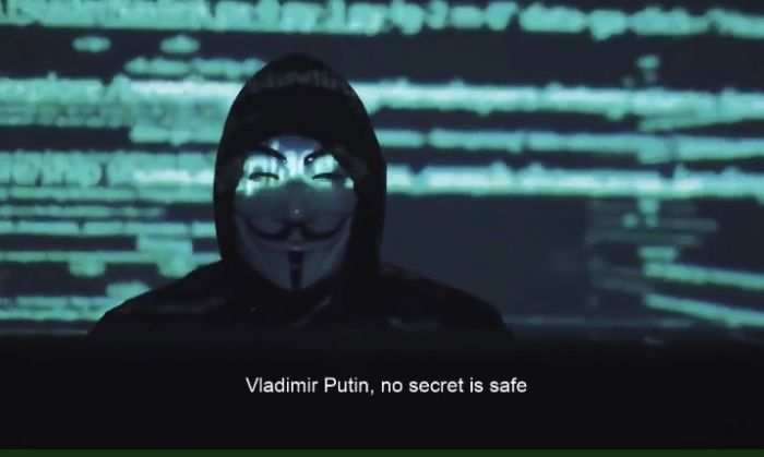 «Ни один твой секрет не защищен»: Хакеры из Anonymous записали обращение к Путину