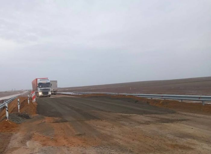 Размытый участок трассы восстановлен 