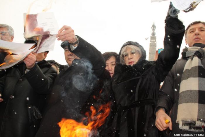 В Алматы прошел митинг оппозиции 