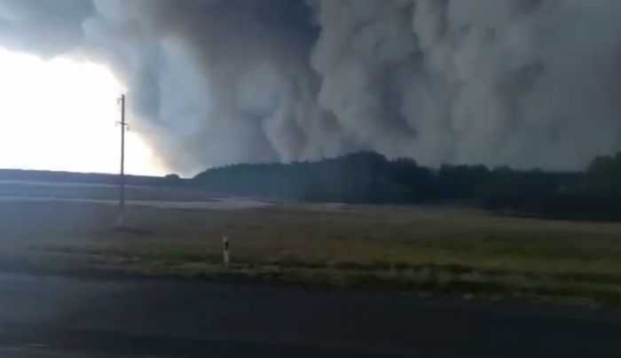 Лесной пожар в Костанайской области: в поселке Озерный горит порядка 50 домов 