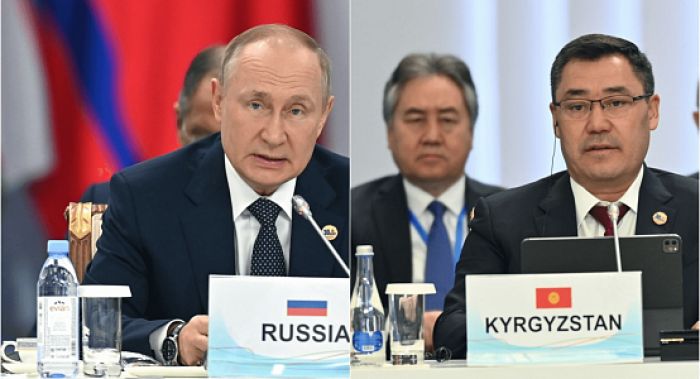 Протокол с «водной дипломатией» – Путин и Жапаров привезли свою воду на саммит в Астане (фото)