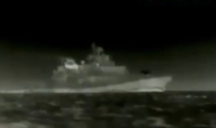 Морские беспилотники сняли атаку на фрегат класса «Адмирал Григорович» 