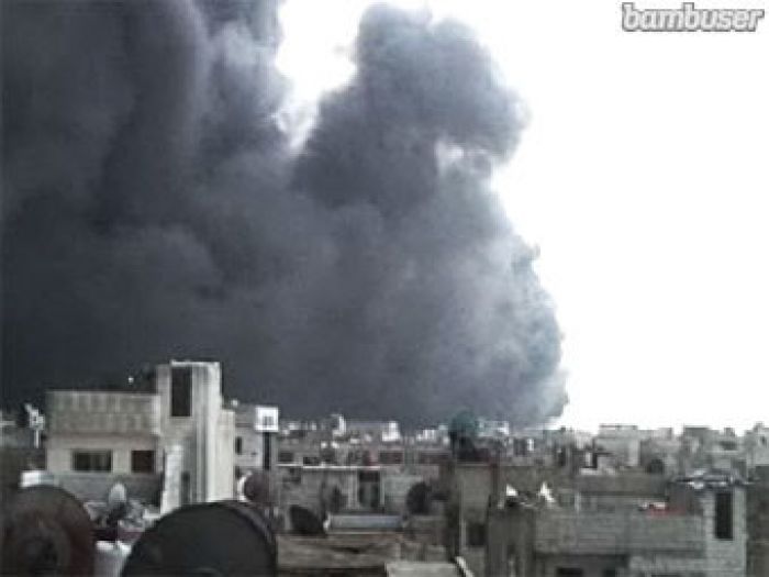 В Хомсе начался гигантский пожар