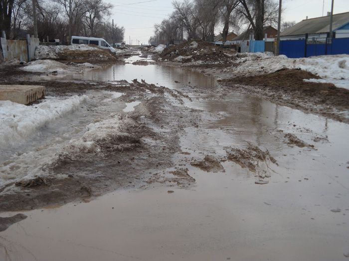 Талая вода топит дома