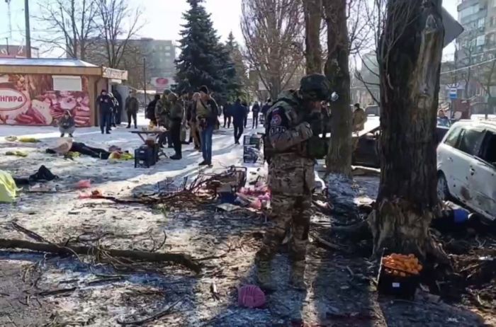 В Донецке при обстреле рынка погибли 27 человек 
