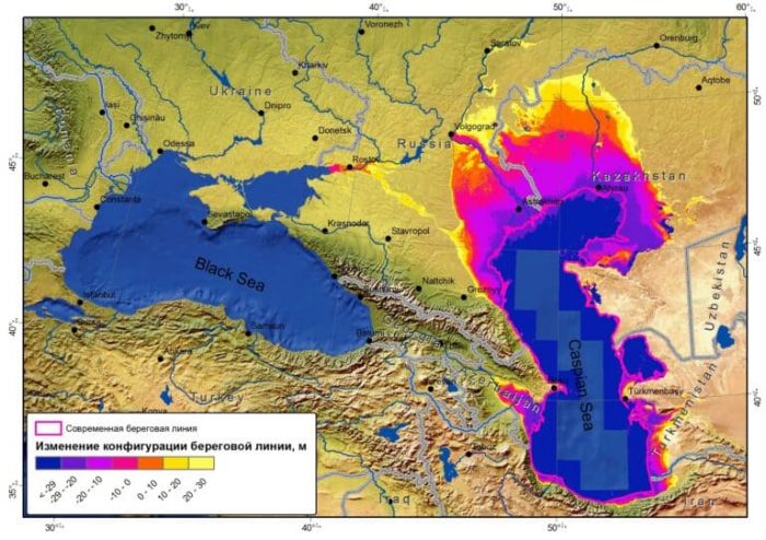 Уровень воды в древнем Каспии был на десятки метров выше современного из-за изменений палеоклимата